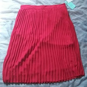 Red full circle skirt